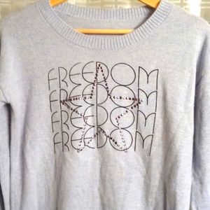 Freedom Print Wool & Cashmere Sweater
